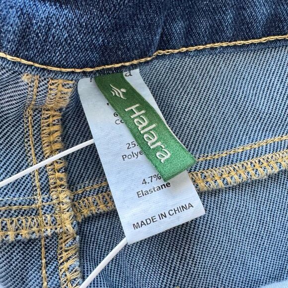 Halara Flex Wide Leg Cuffed Jeans Size L - Picture 7 of 9